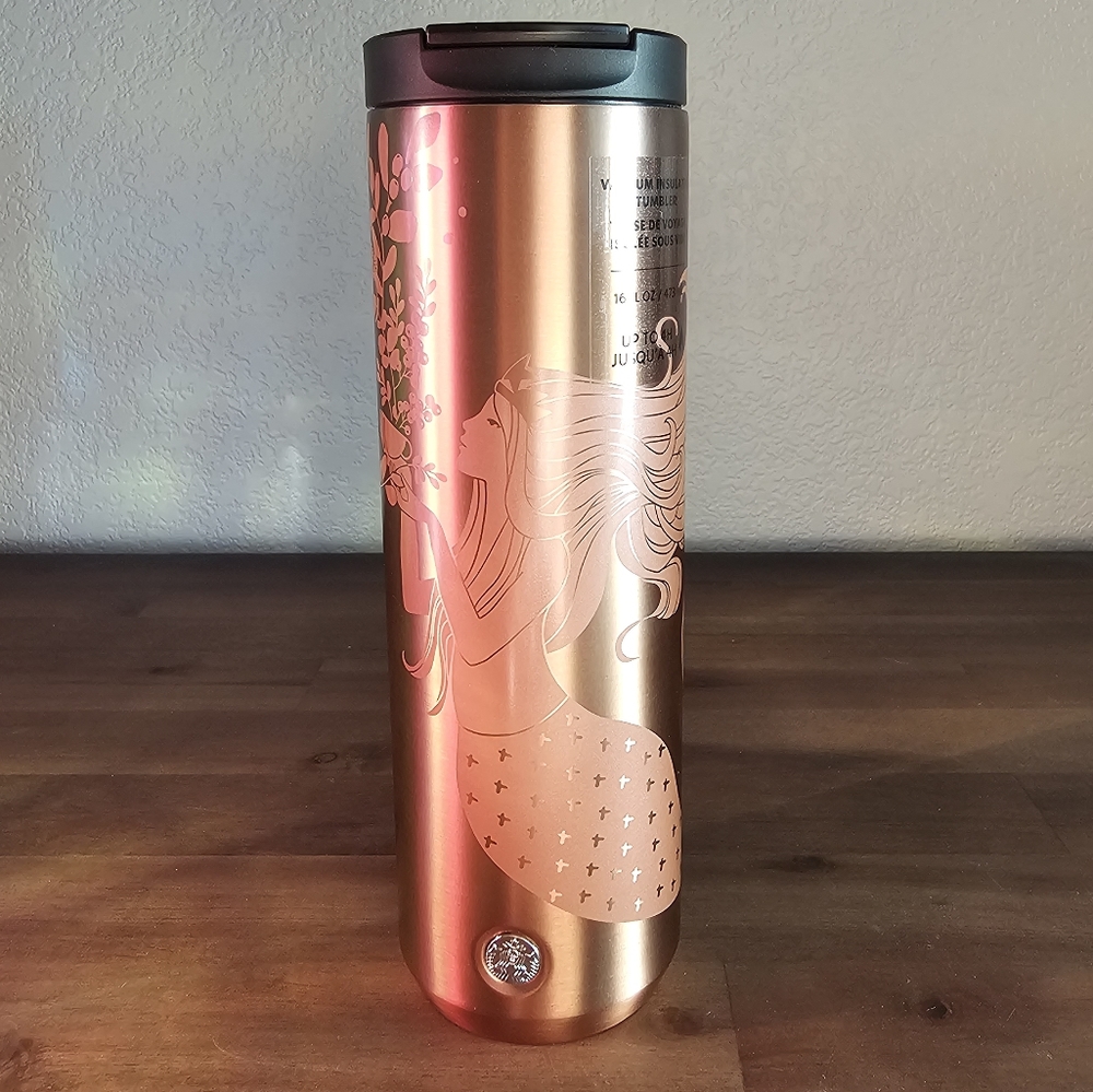 NWTStarbucks Holiday Collection 2021 Rose Gold Bronze Metallic Insulated Tumbler